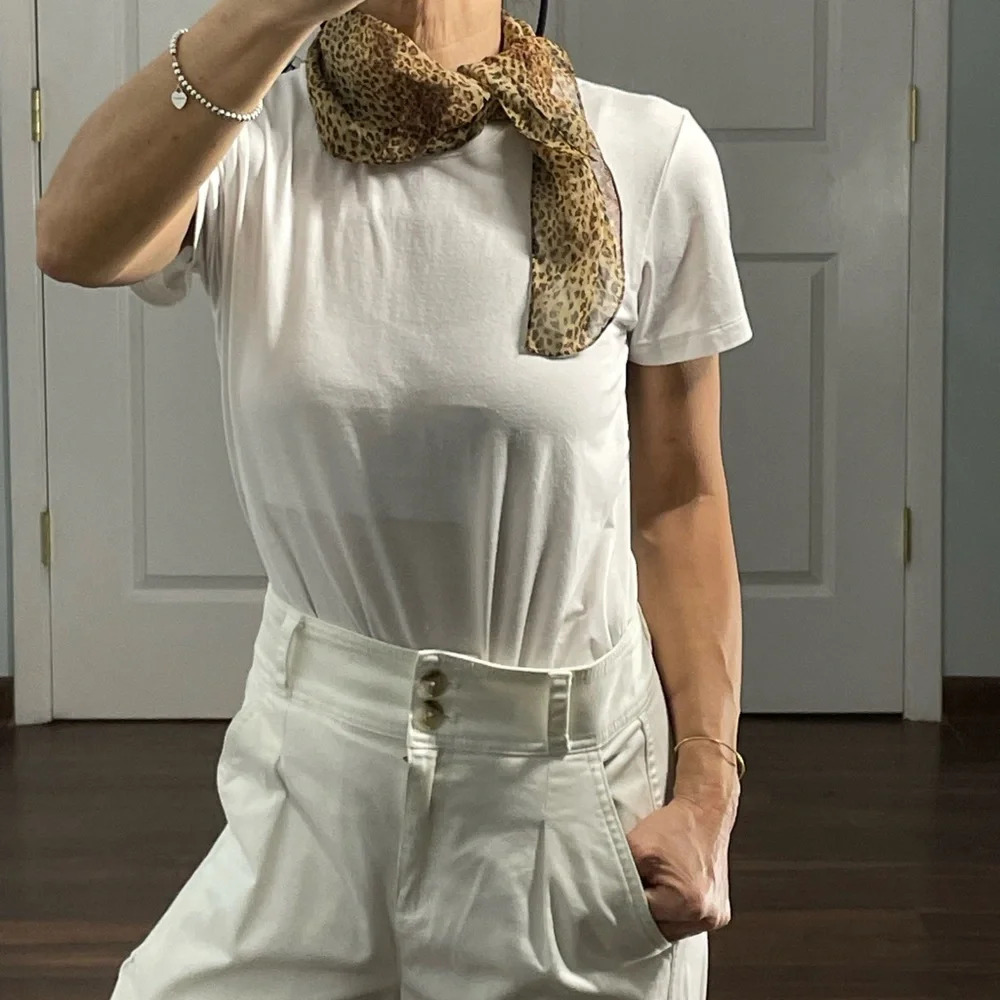 Emanuel Hungaro Square Leopard Print Scarf